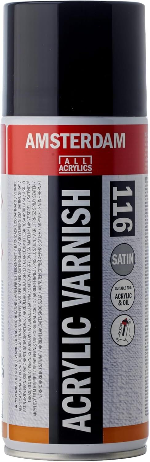 Amsterdam Acrylic Vernik Saten Sprey 400 Ml