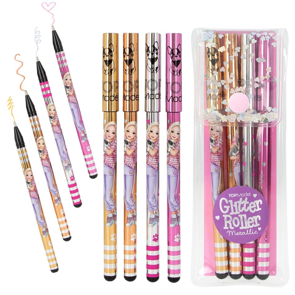 Top Model Glitter Gel Metallic Pen Set