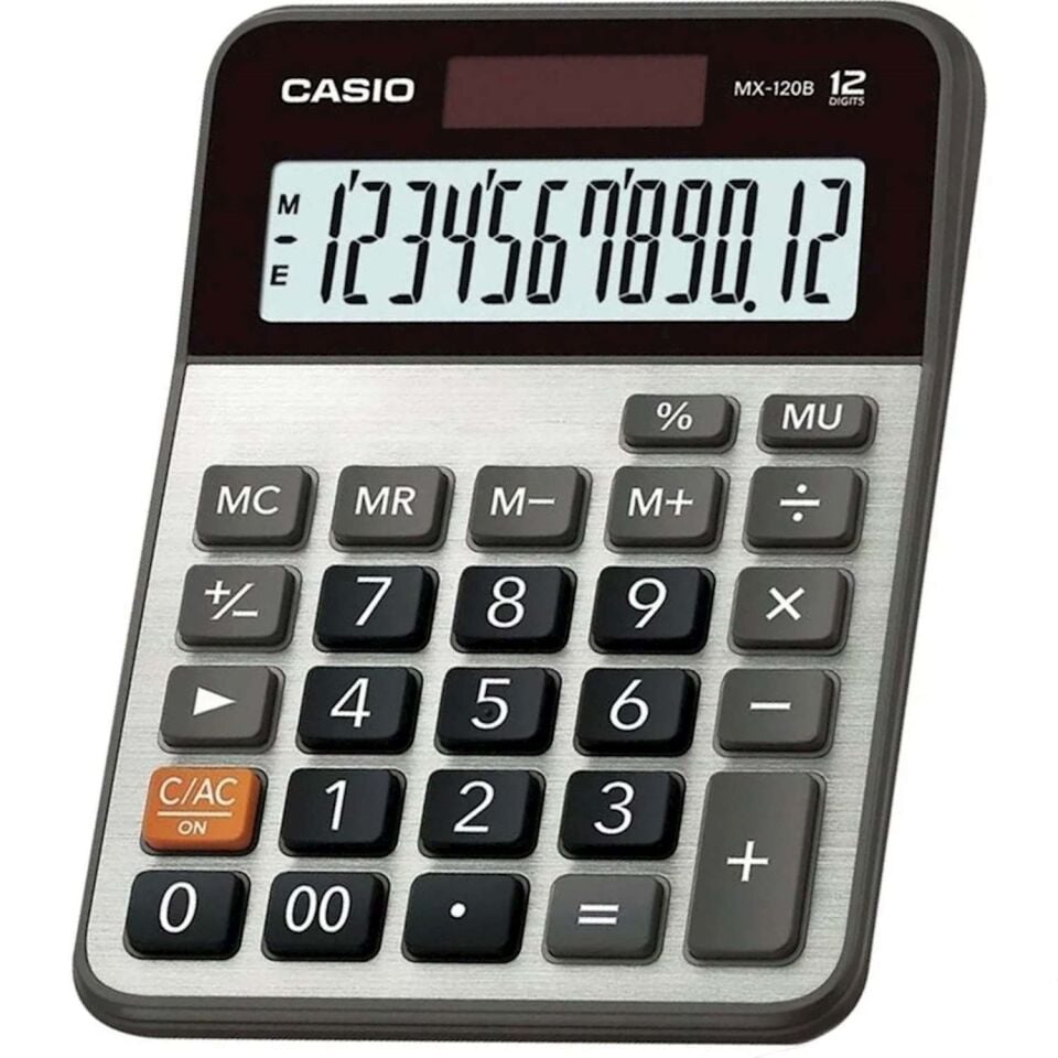 Casio Hesap Makinesi Masaüstü Mx-120B 12 Hane