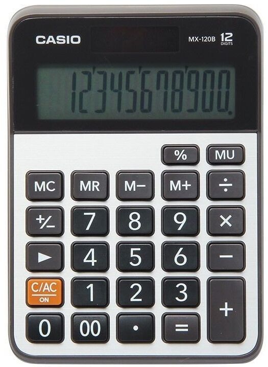 Casio Hesap Makinesi Masaüstü Mx-120B 12 Hane