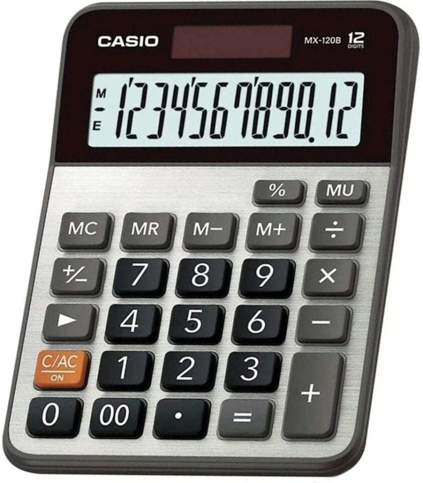 Casio Hesap Makinesi Masaüstü Mx-120B 12 Hane