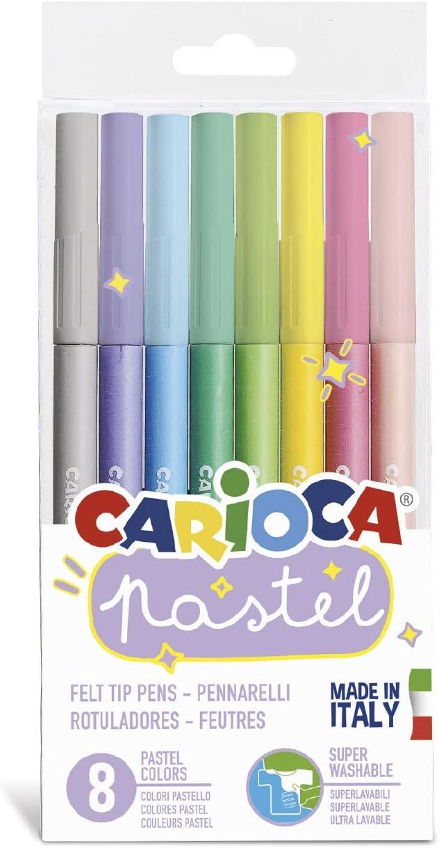 Carioca Pastel Süper Yıkanabilir Keçeli Kalem 8 Li