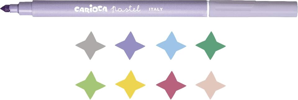 Carioca Pastel Süper Yıkanabilir Keçeli Kalem 8 Li