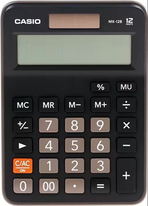 Casio Hesap Makinesi Masaüstü Mx-12B-Bk 12 Hane