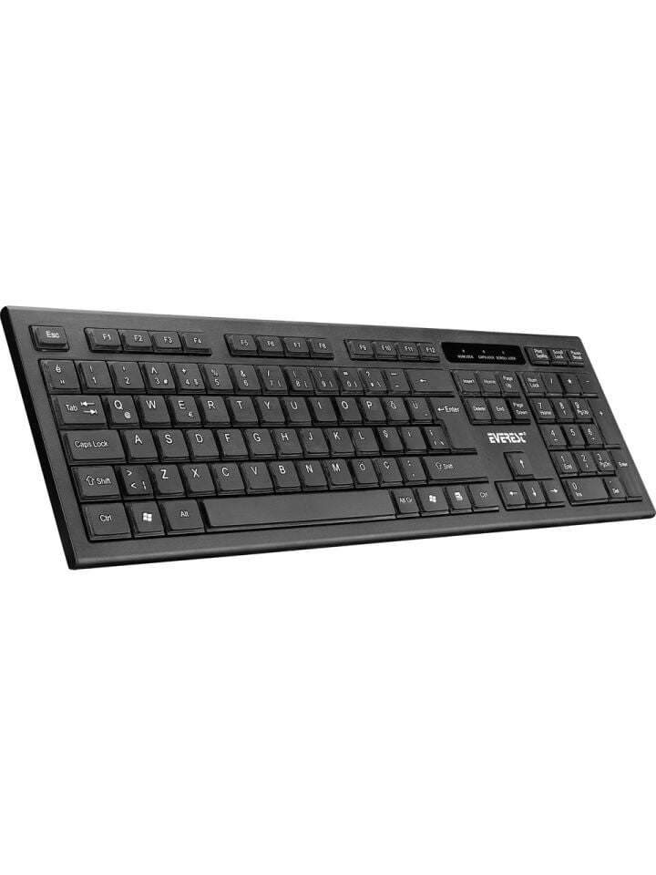 Everest Km-6121 Siyah Kablosuz Q Slim Klavye+Mouse