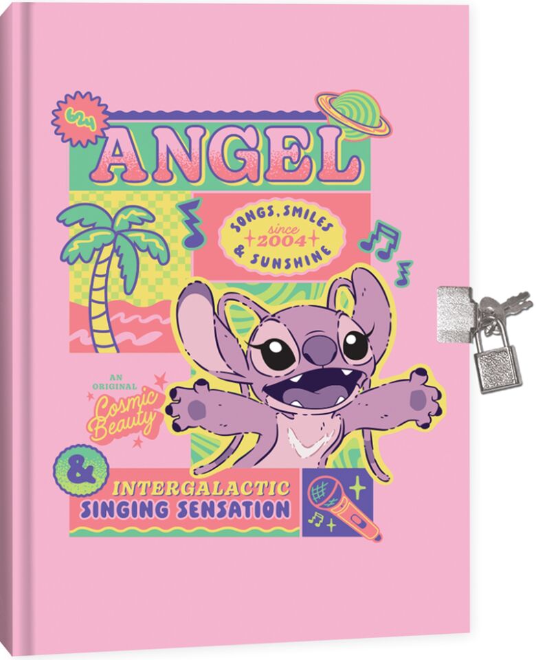 Keskin Lilo&Stitch 14x20 80 Yaprak Kilitli Hatıra Defteri