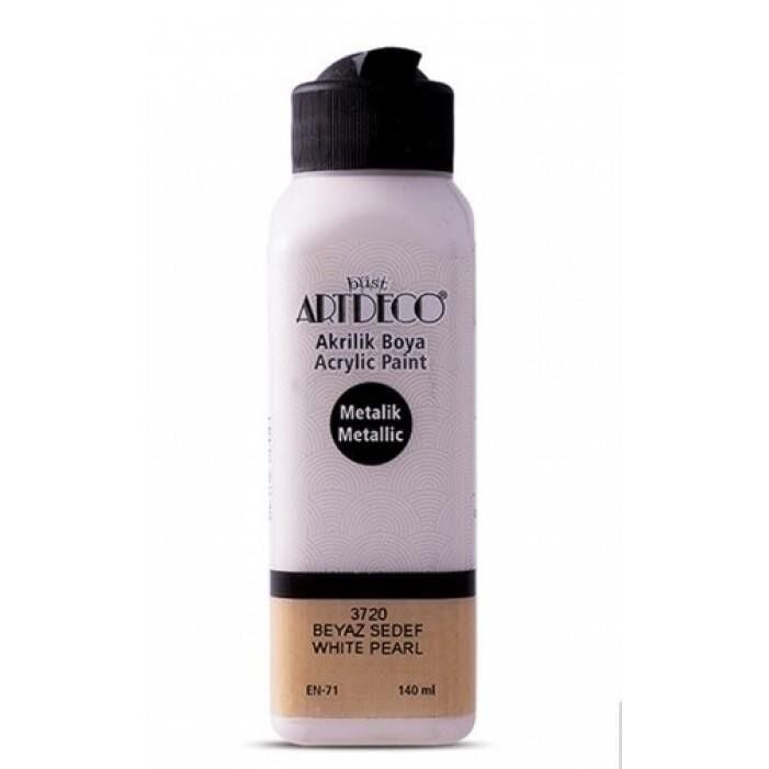 Artdeco Metalik Akrilik Boya 140 Ml Beyaz Sedef 3720