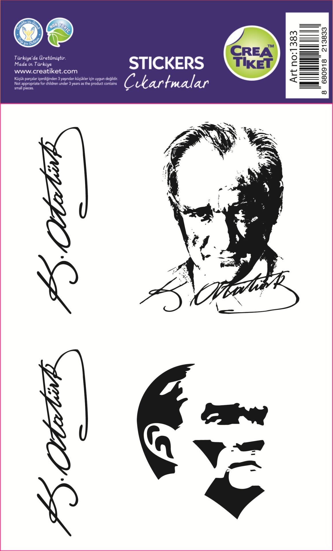 Crea Etiket Atatürk Silüet