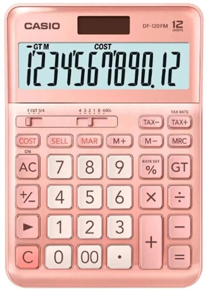 Casio Hesap Makinesi Masaüstü Df-120Fm-Pk-W-Dp 12 Hane