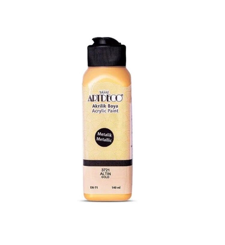 Artdeco Metalik Akrilik Boya 140 Ml Altın 3721