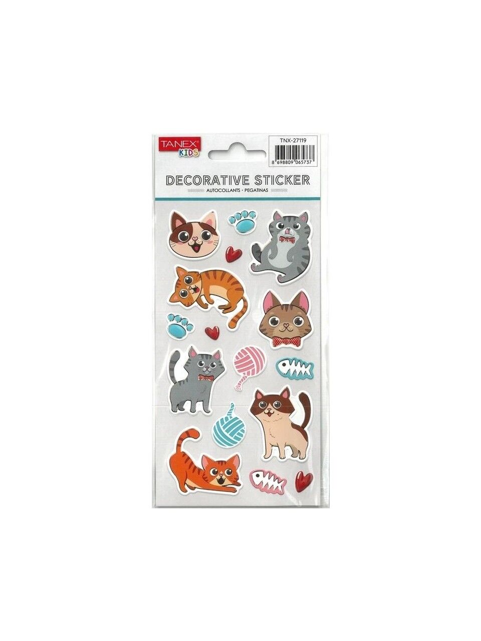 Tanex Tnx-27119 Puffy Oyuncu Kedi Etiket Serisi