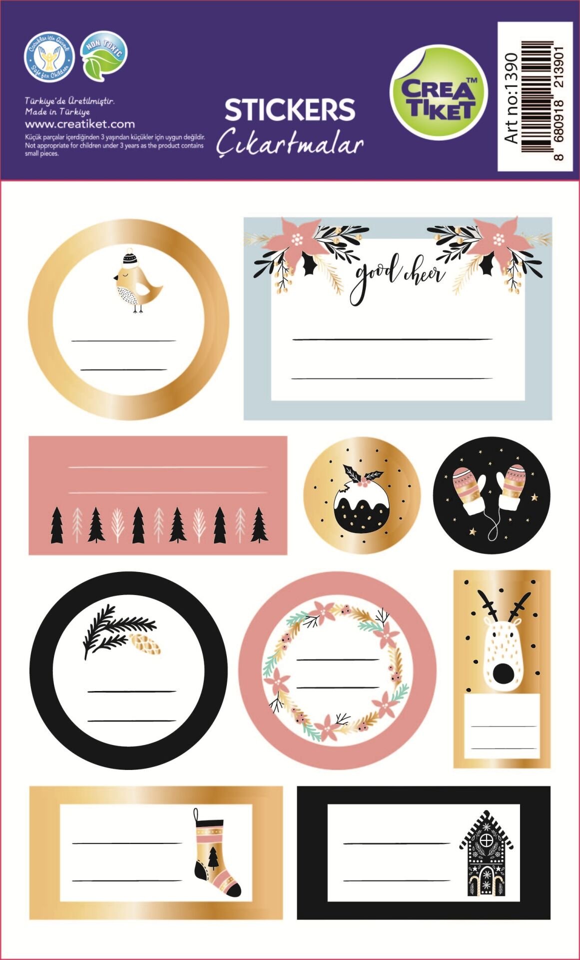 Crea Etiket Planlayıcı Etiketi Kış Neşesi