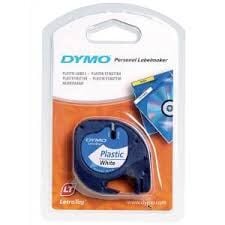 Dymo Letra Tag Plastik Şerit 12 Mm X 4 Mt Beyaz