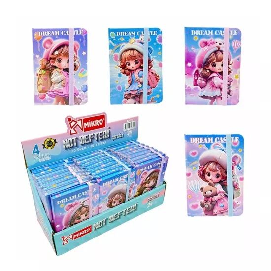 Mikro A6-13 Dream Castle 80 Yaprak Not Defteri