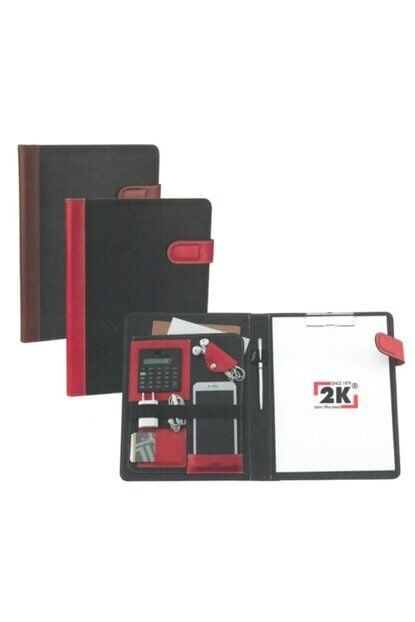 2K Sekreterlik Hesap Makineli A4 7001 Kahverengi 100 Yaprak 24,5x32 Cm