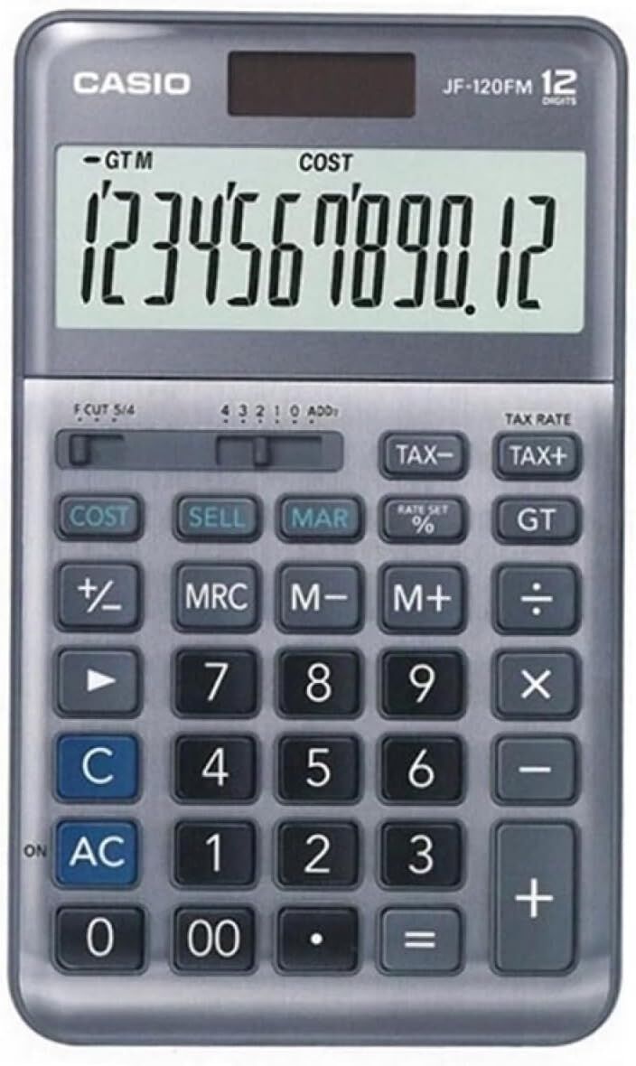 Casio Hesap Makinesi Masaüstü Jf-120Fm 12 Hane