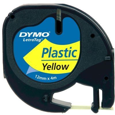 Dymo Letra Tag Plastik Şerit 12 Mm X 4 Mt Sarı
