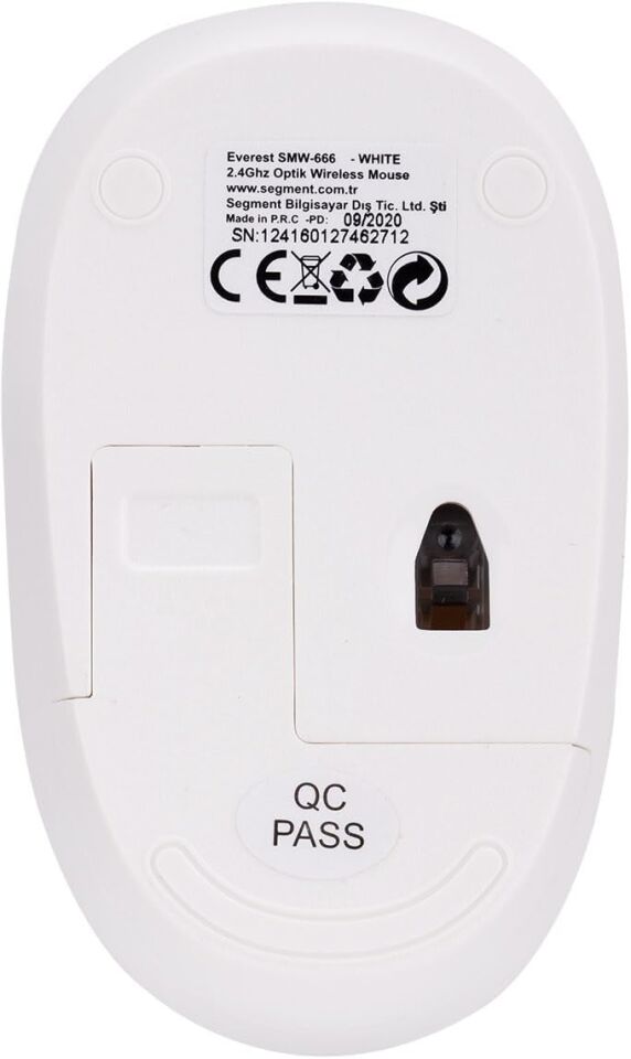 Everest SMw-666 Usb Beyaz 2.4 Ghz Optik Kablosuz Mouse