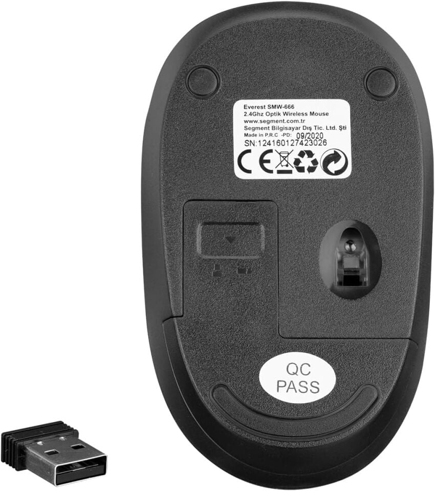 Everest SMw-666 Usb Siyah 2.4 Ghz Optik Kablosuz Mouse