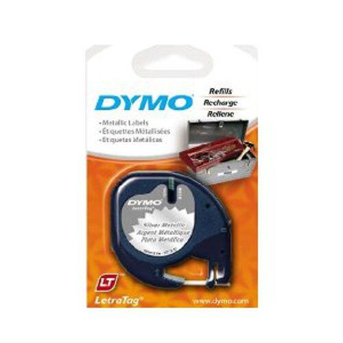 Dymo Letra Tag Metalik Şerit 12 Mm x 4 Mt Gri