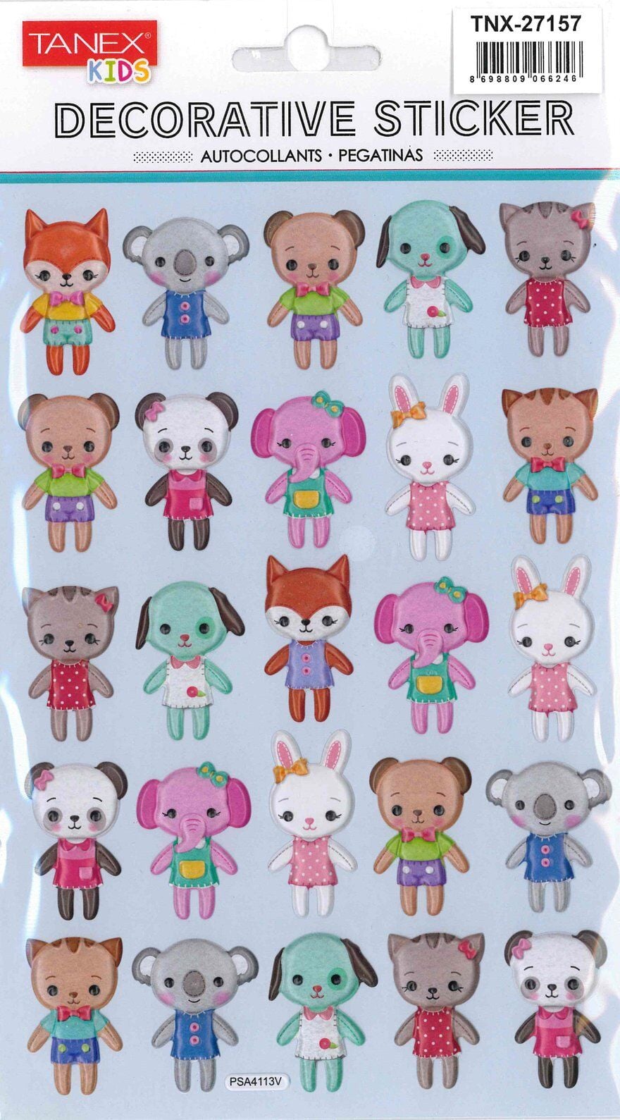 Tanex Tnx-27157 Puffy Çocuk Hayvanlar Serisi