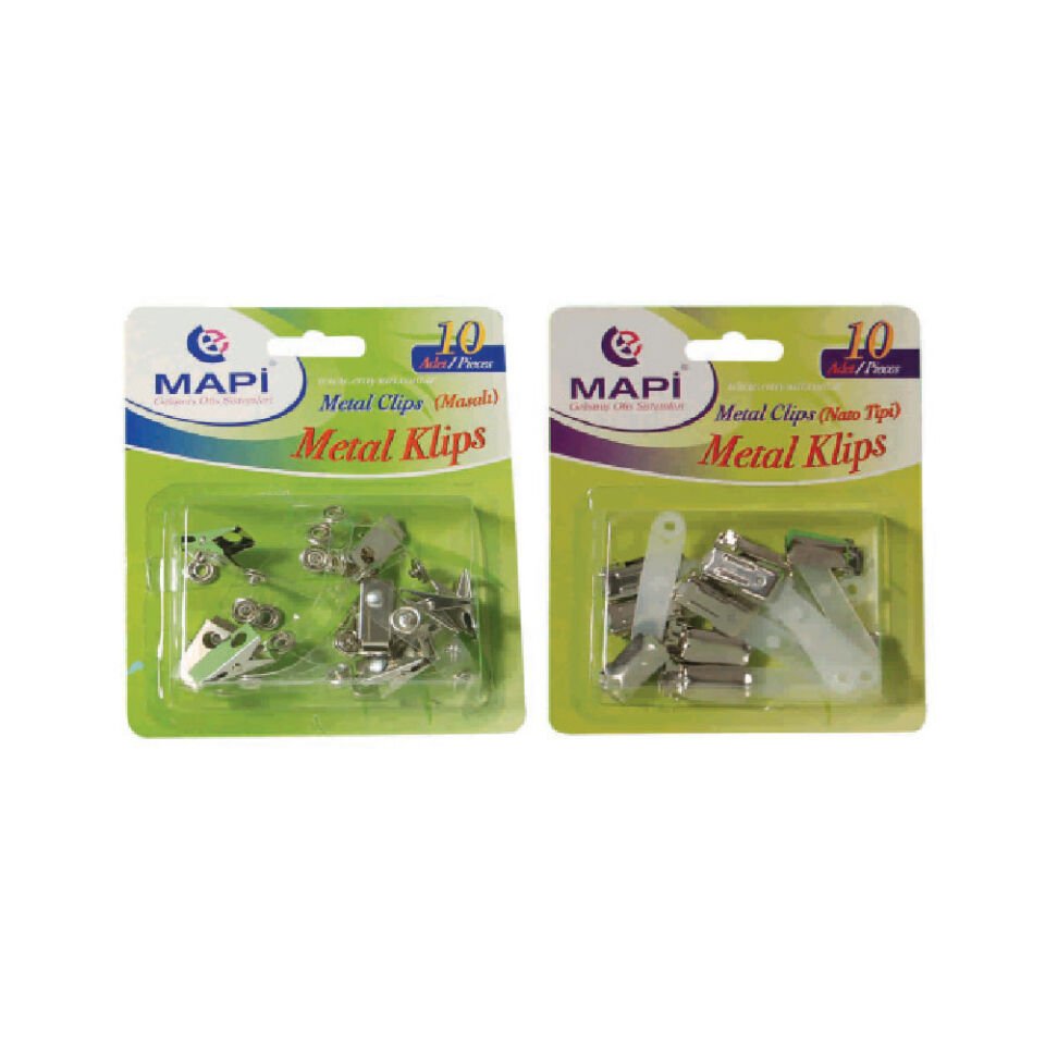 Mapi Kart Klips Maşalı Metal 10 Adet