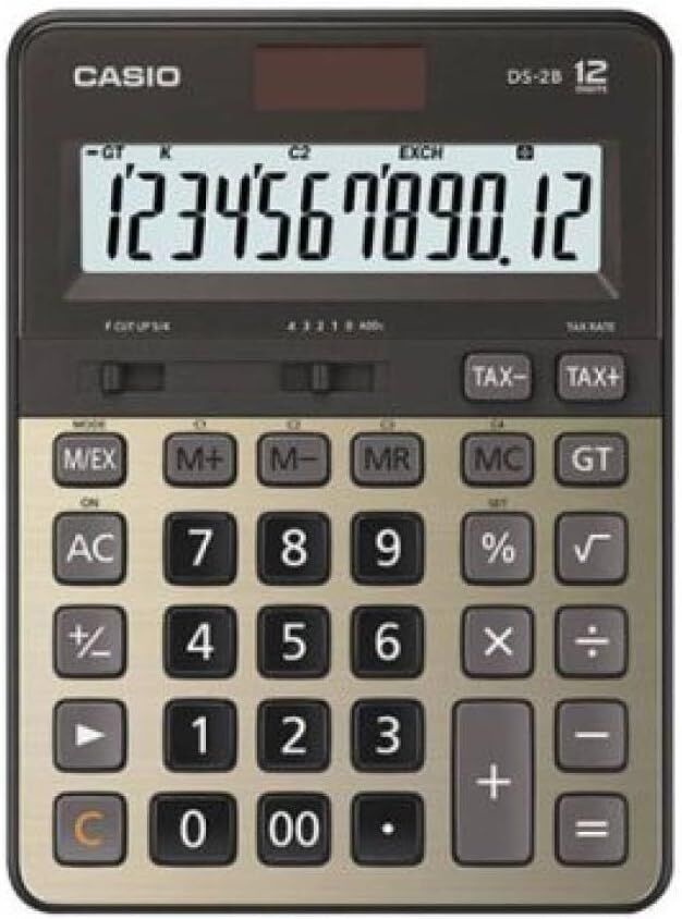 Casio Hesap Makinesi Masaüstü Ds-2B Gold 12 Hane