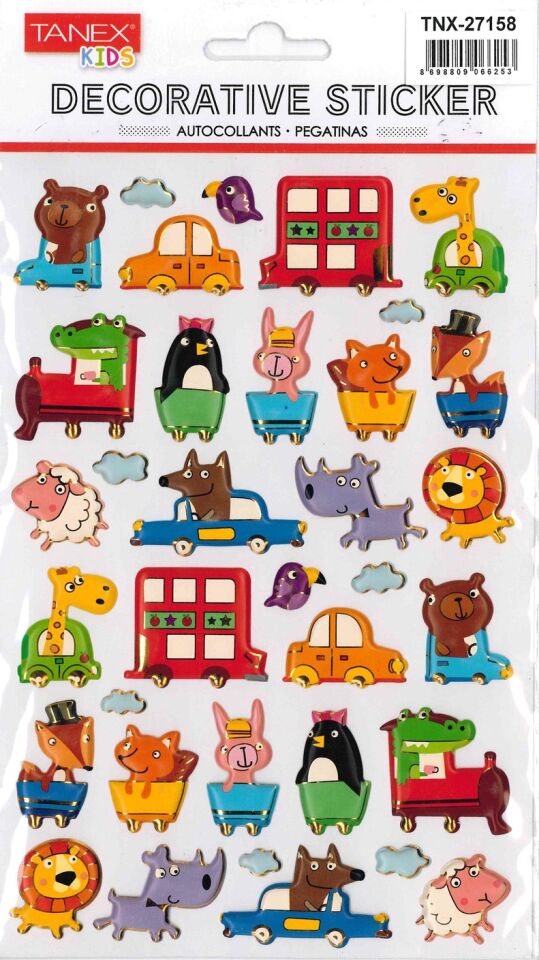 Tanex Tnx-27158 Puffy Arabalı Gezen Hayvanlar Serisi