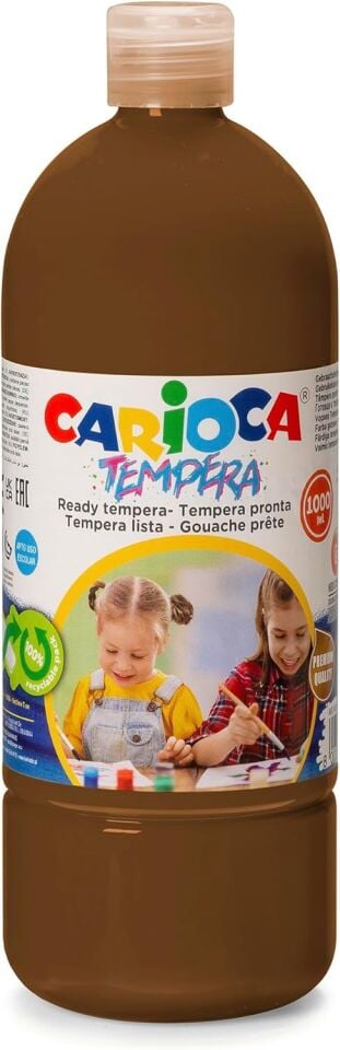 Carioca Tempera Suluboya Süper Yıkanabilir Kahverengi 1000 Ml