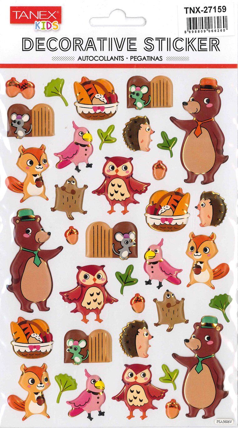 Tanex Tnx-27159 Puffy Mutlu Orman Hayvanları Serisi