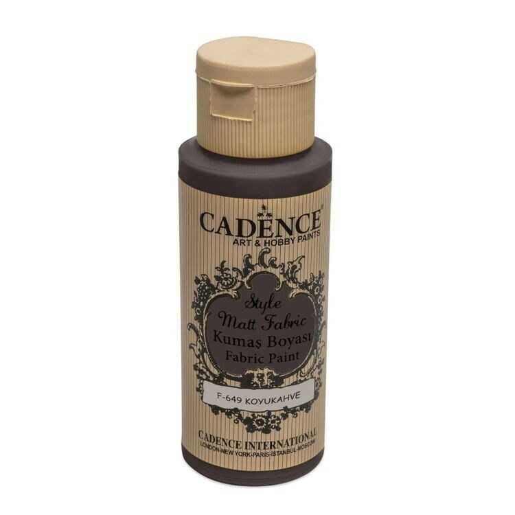 Cadence Style Matt Kumaş Boya F-649 Koyu Kahve 59 Ml