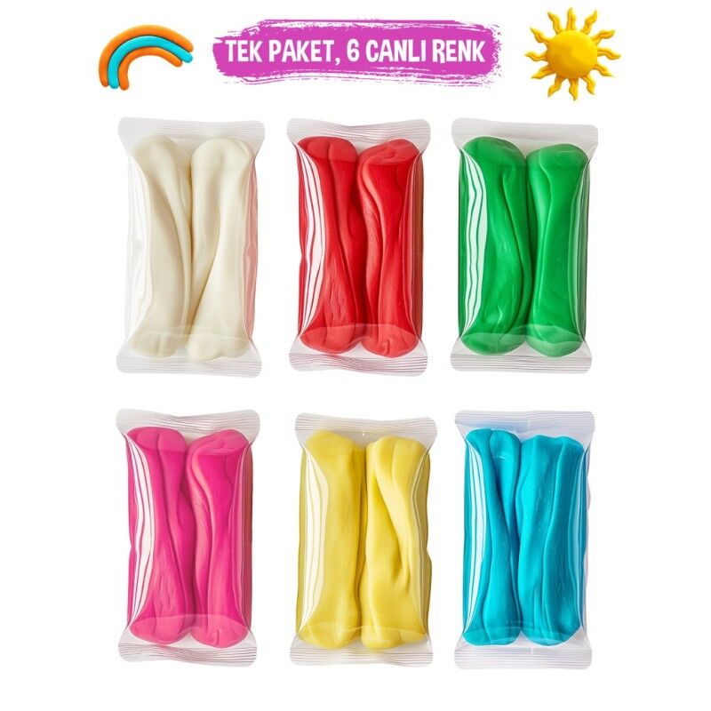 Nureart Smarta Momclay Oyun Hamuru 6 Renk 100 Gr