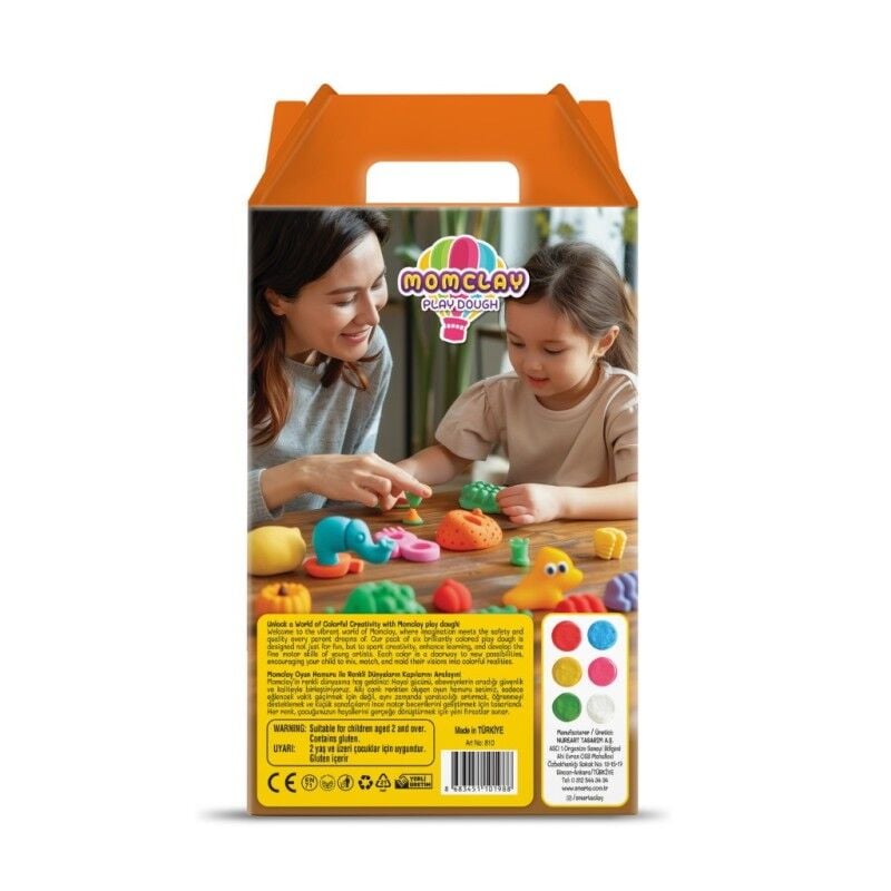 Nureart Smarta Momclay Oyun Hamuru 6 Renk 100 Gr