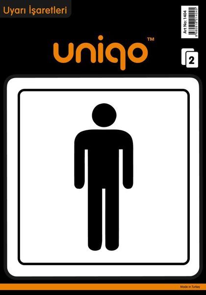 Crea Etiket Uyarı - Erkek Wc Figürü