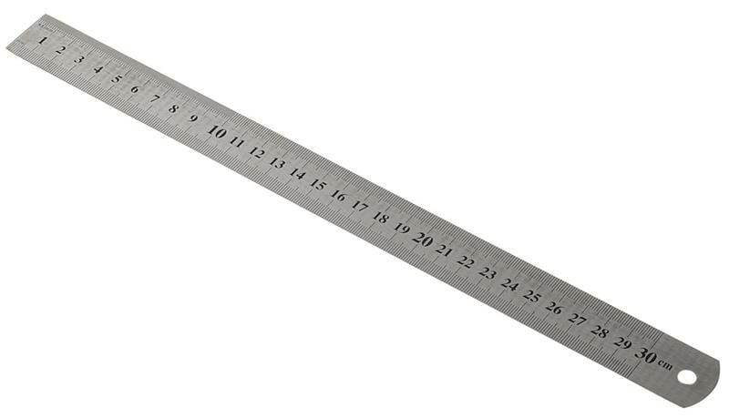 Kraf Çelik Cetvel 30 Cm İnch Ölçülü 530G