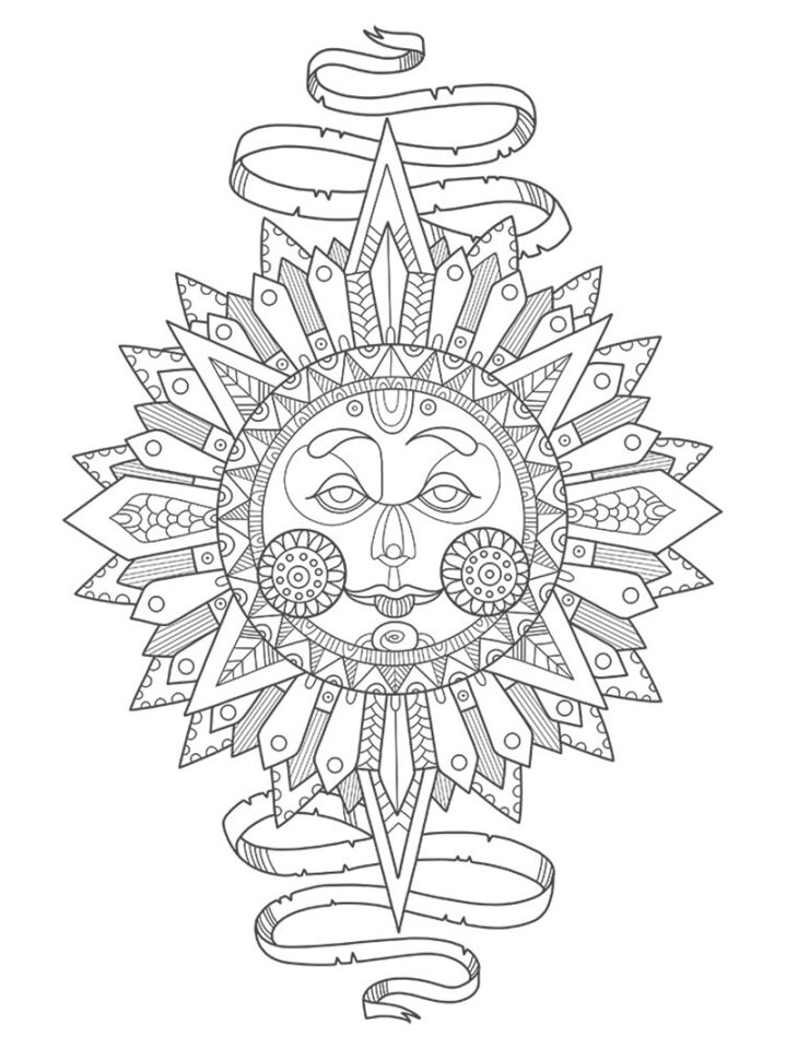 Artdeco Desenli Tuvaller Masalsı 30x40 Cm Güneş