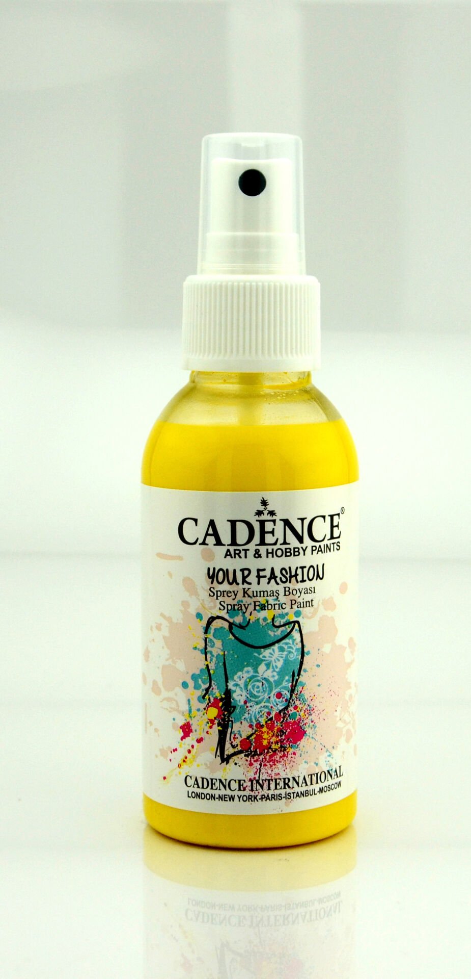 Cadence Kumaş Sprey Boya 1101 Limon Sarı 100 Ml