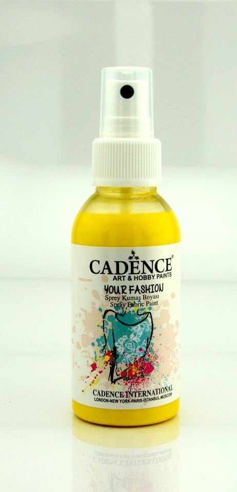 Cadence Kumaş Sprey Boya 1101 Limon Sarı 100 Ml