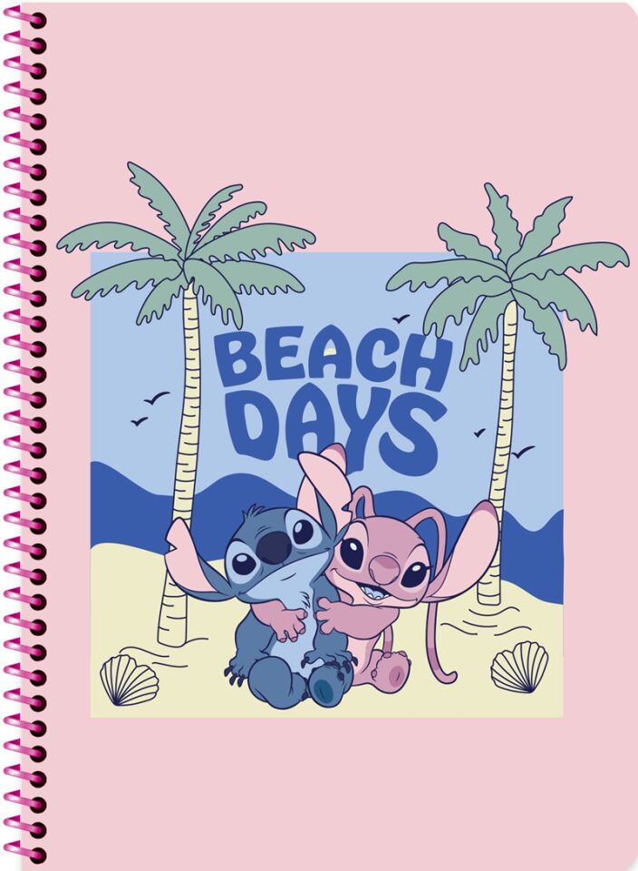 Keskin Lilo&Stitch A4 80 Yaprak Kareli Spiralli Karton Kapak Defter