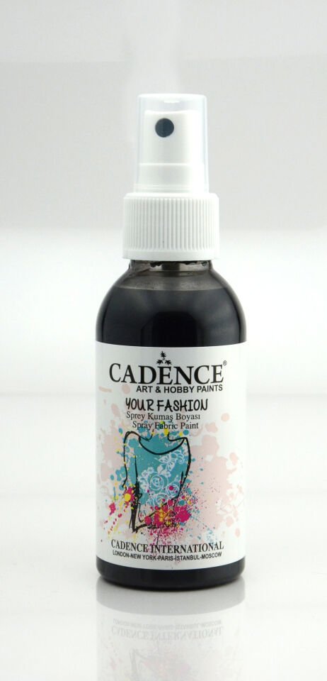 Cadence Kumaş Sprey Boya 1119 Siyah 100 Ml