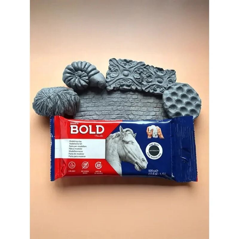 Nureart Smarta Bold Taş Antrasit 500 G Seramik Kili