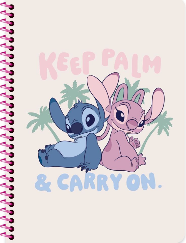 Keskin Lilo&Stitch 16,5x22,5 Spiralli Karton Kapak Defter 80 Çizgili Yaprak
