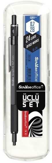 Scrikss Graph-X 3 Lü Set 0.7 Mm Mat Siyah