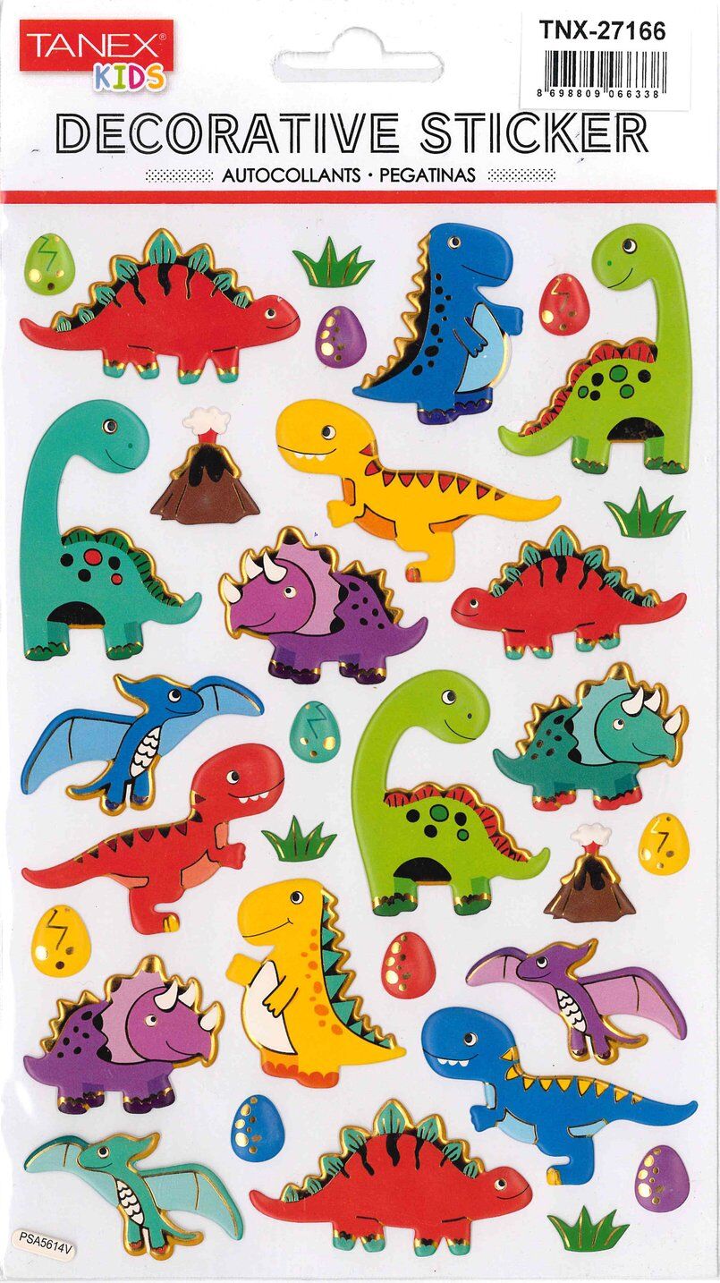 Tanex Tnx-27166 Puffy Renkli Dinazorlar Serisi