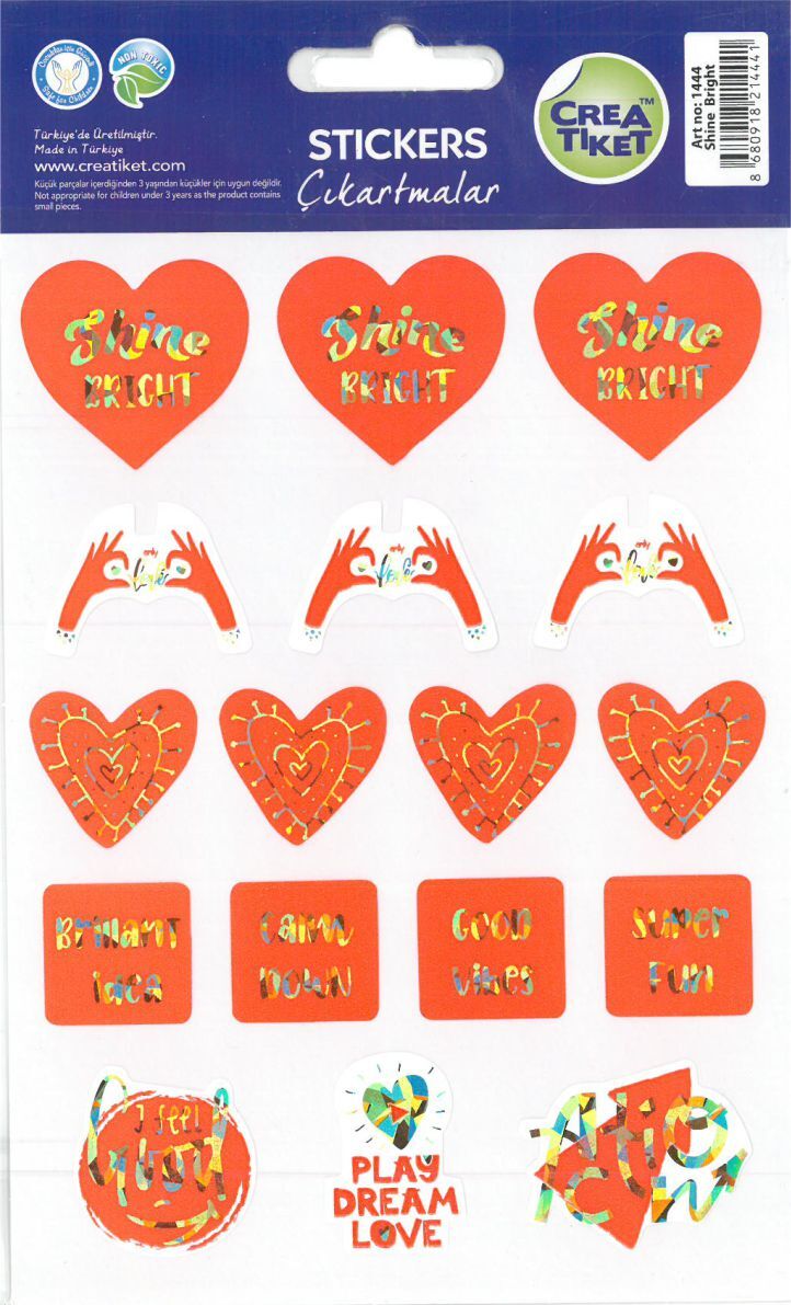 Crea Yaldızlı Neon Sticker Shıne Bright