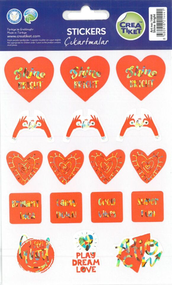 Crea Yaldızlı Neon Sticker Shıne Bright