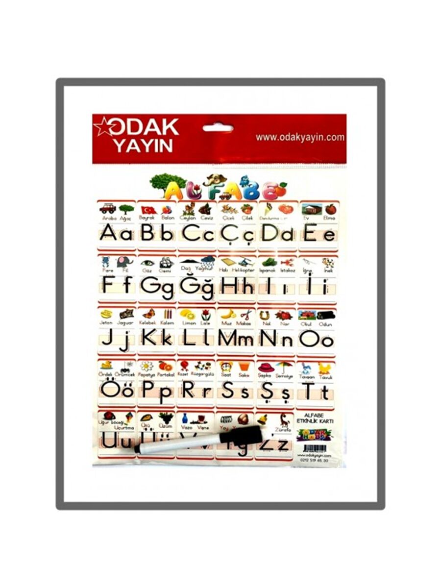 Odak Yayın A4 Alfabe Kartı
