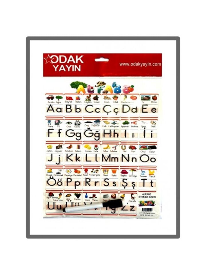 Odak Yayın A4 Alfabe Kartı