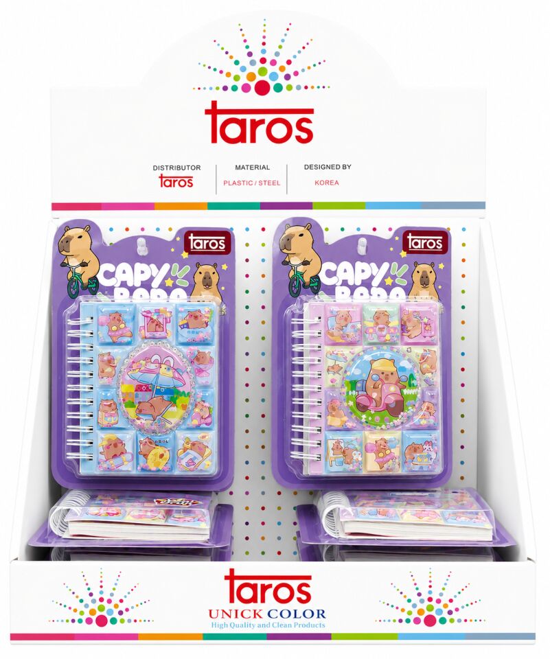 Taros Unick Color Sulu Pullu Capybara Not Defteri