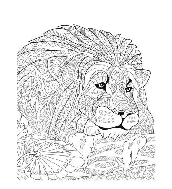 Artdeco Desenli Tuvaller Hayvanlar 40x50 Cm Aslan